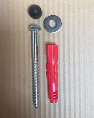 TDJ Skrue og plugs til montering af produkter fra trafikgummi.dk