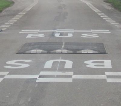 TDJ Pudebump/busbump - Typegodkendt - fra trafikgummi.dk - busoverkørsel